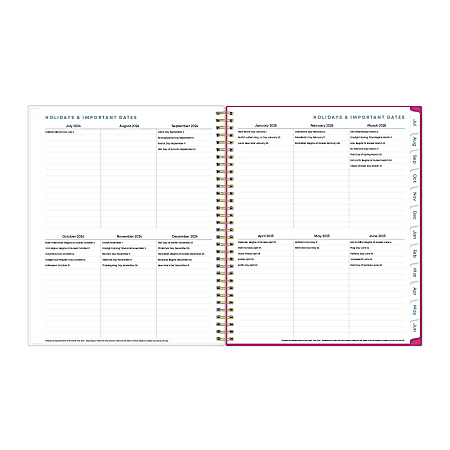 2024 2025 Blue Sky Student Planning Weekly/Monthly Calendar 8 1/2 x
