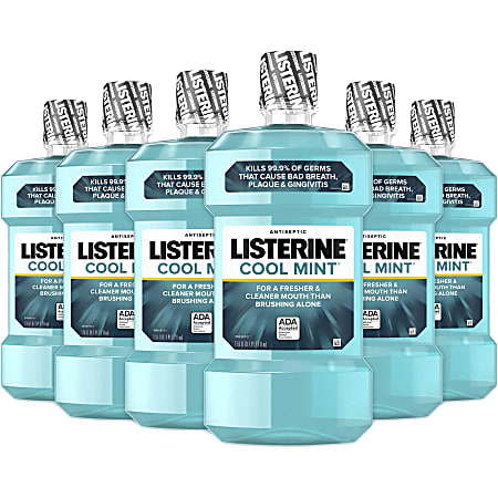 LISTERINE® COOL MINT Antiseptic Mouthwash - For Plaque,