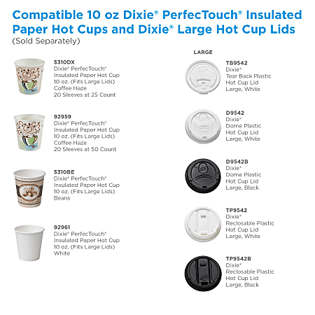 Dixie Hot Paper Cups, 8 oz - 500 count