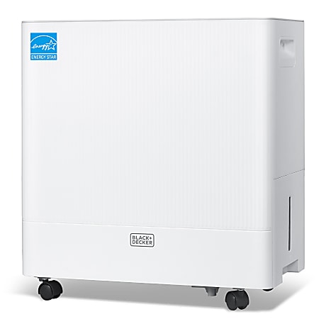 Black+Decker 22-Pint Portable Dehumidifier, 1,500 Sq. Ft. Coverage, White, Total Qty 1