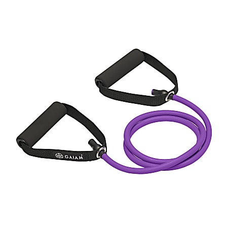 Gaiam Resistance Cord With Door Attachment, Light, Purple