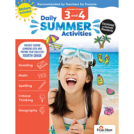 Evan-Moor® Daily Summer Activities, Moving From 3rd To 4th Grade