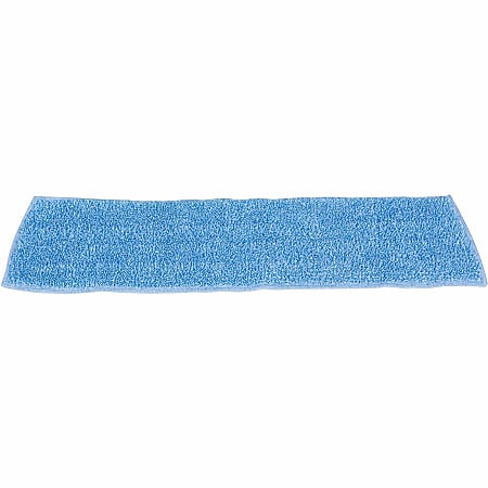 Rubbermaid Commercial Standard Microfiber Damp Mop - 5" Width x 18" Length - Nylon, Polyester, MicroFiber - Blue