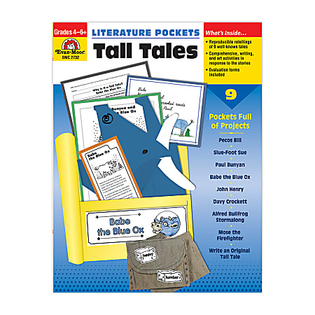 Evan-Moor® Literature Pockets, Intermediate, Tall Tales, Grades 4-6