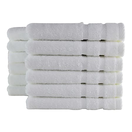 1888 Mills Naked Cotton/Tencel Modal Washcloths, 13"x 13", White, Case of 120