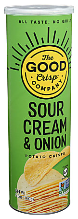 The Good Crisp Company Potato Crisps, Sour Cream and Onion, 5.6 Oz, Total Qty 8