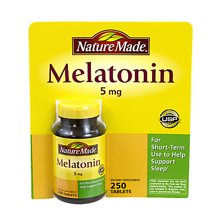 Nature Made Melatonin, 5 mg, Pack of 250