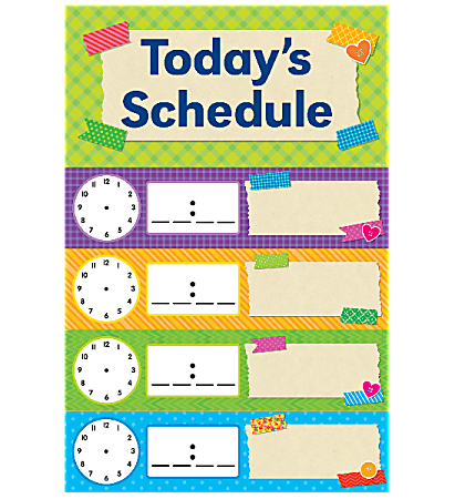 Scholastic Teacher's Friend Tape It Up! Schedule Mini Bulletin Board Set, Pre-K To Grade 6