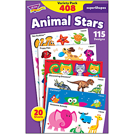 Trend Animal Fun Stickers Variety Pack - Fun,