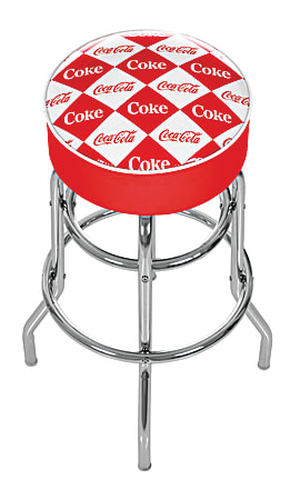 Coca-Cola® Bar Stool, Checker, Red