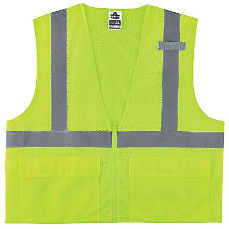 Ergodyne GloWear Safety Vest, Standard, Type-R Class 2, 4X/5X, Lime, 8220Z
