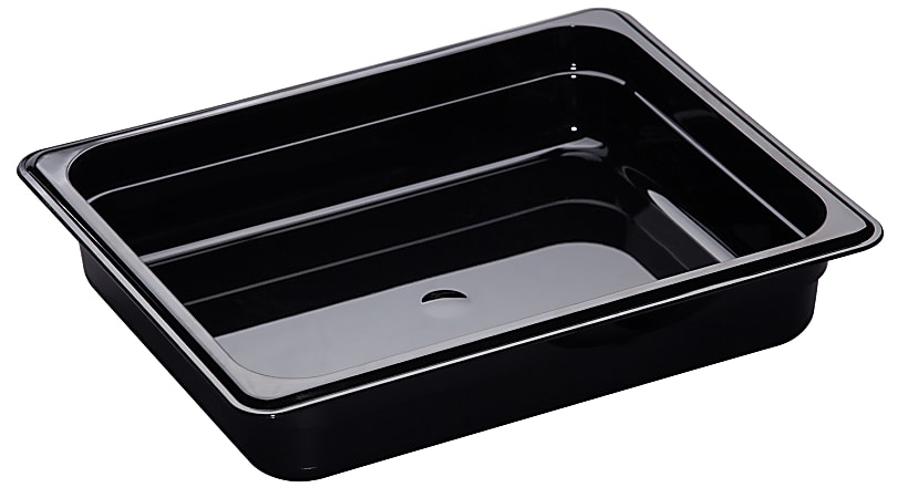 Cambro H-Pan High-Heat GN 1/2 Food Pans, 2"H x 10-7/16"W x 12-3/4"D, Black, Pack Of 6 Pans