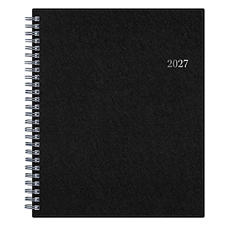2027 Passages Solid Black Weekly/Monthly Planner 7x9