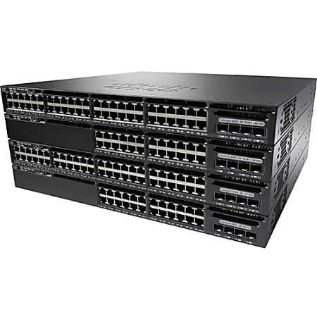 Cisco Catalyst 3650-48F Ethernet Switch - 48 Ports - Manageable - Gigabit Ethernet - 10/100/1000Bas - WSC365048FQLRF