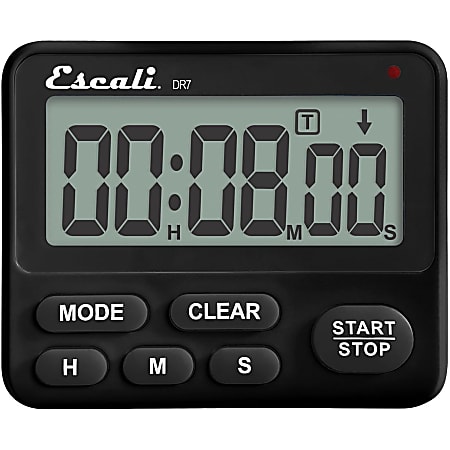 Escali® Extra Loud 4-Day Wall-Mountable Digital Timer, Black