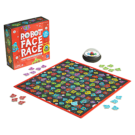 Educational Insights Robot Face Race Game - Matching - 2 to 4 Players - 1 Each