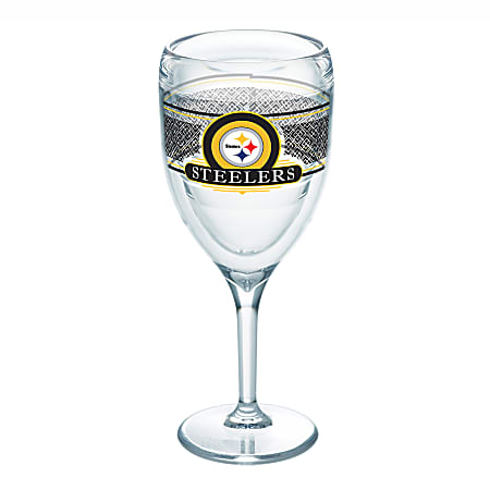 Tervis NFL Select Wine Glass, 9 Oz, Pittsburgh Steelers