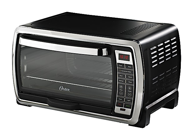 Oster Convection Toaster Oven With Broiler, Black/Stainless Steel