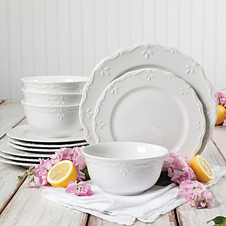 Gibson dinnerware white sale