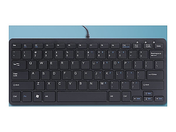 R-Go Compact Ergonomic Wired Keyboard, Black