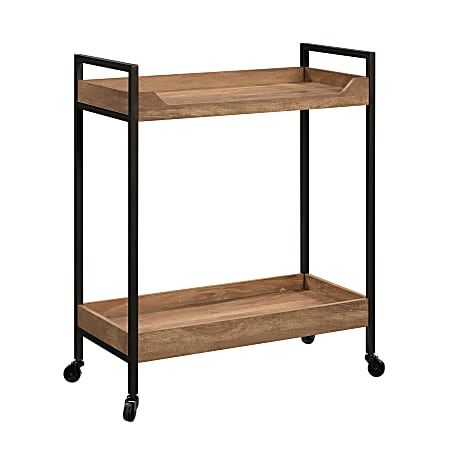 Sauder® North Avenue 2-Shelf Multipurpose Utility Cart, Sindoori Mango/Black