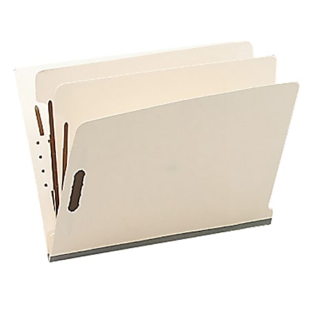 SJ Paper Top-Tab Economy Classification Folders, Letter Size, 3 Dividers, 35% Recycled, Manila, Box Of 15