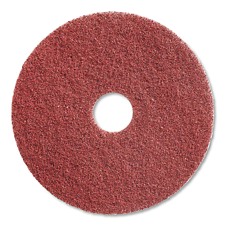 Diversey™ Twister™ High-Traffic Floor Pad, 17" Diameter, Red, 2/Carton