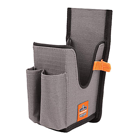 Ergodyne Squids 5540 Handheld Large Barcode Scanner Holster With Belt Loop, 10”, Gray