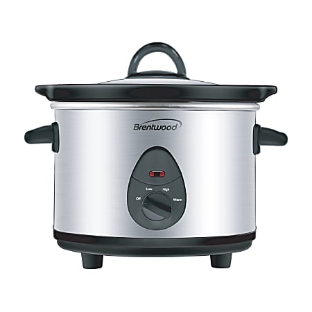 Brentwood 1.5-Quart Slow Cooker, Silver