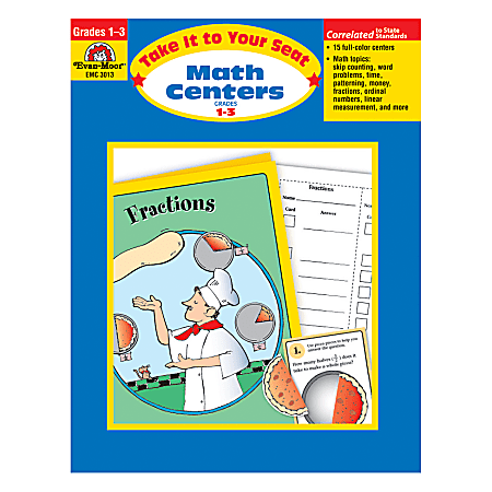 Evan-Moor® Take It To Your Seat Math Centers, Grades 1-3