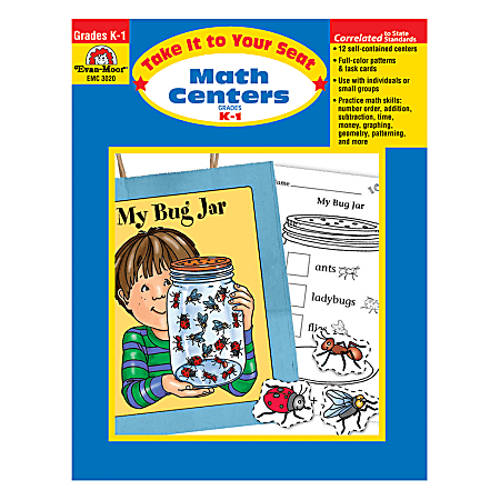 Evan-Moor® Take It To Your Seat Math Centers, Grades K-1