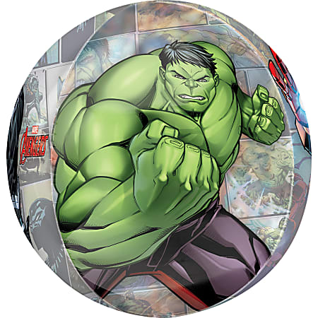 Amscan Character Foil Balloon, Circle, 16", Orbz Avengers