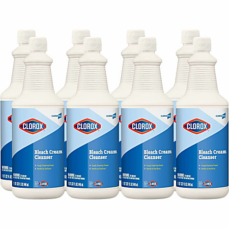 Clorox Commercial Solutions Bleach Cream Cleanser - 32 fl oz (1 quart) - 512 / Pallet - Clear