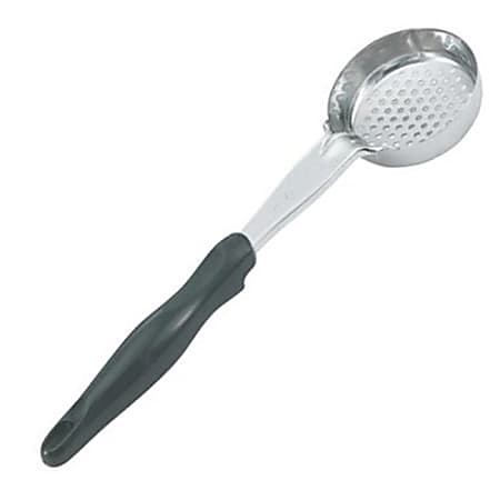 Vollrath Spoodle Perforated Portion Spoon With Antimicrobial Protection, 4 Oz, Black