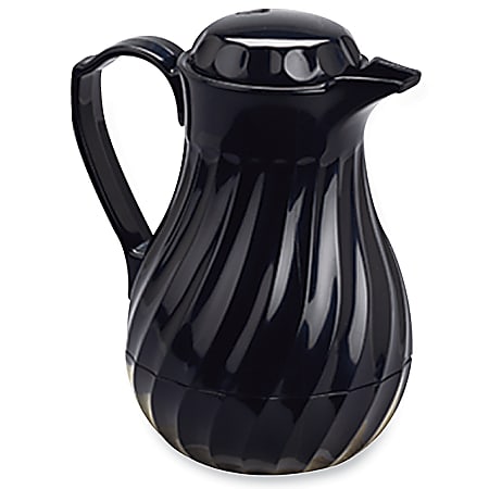 Hormel® Black Swirl Insulated Plastic Carafe, 64 Oz. Capacity, Black