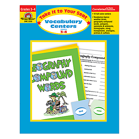 Evan-Moor® Take It To Your Seat Vocabulary Centers, Grades 3-4