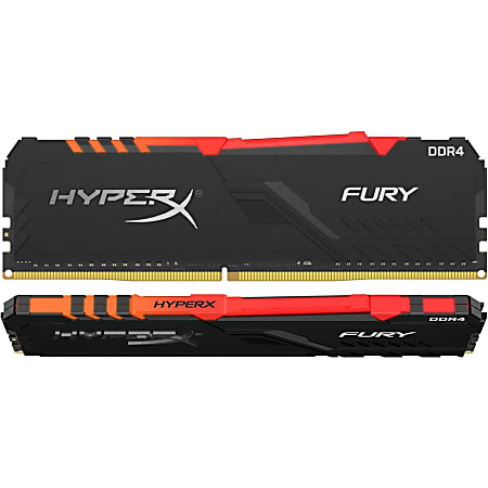 HyperX FURY 16GB (2 x 8GB) DDR4 SDRAM Memory Kit - 16 GB (2 x 8GB) - DDR4-3200/PC4-25600 DDR4 SDRAM - 3200 MHz - 1.35 V - Non-ECC - Unbuffered - 288-pin - DIMM