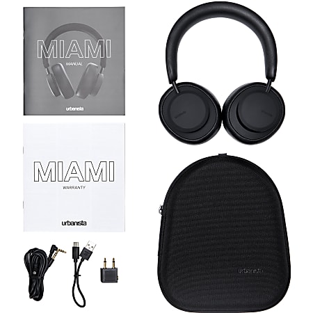 Urbanista Headset - Wireless - Bluetooth/RF - 32 Ohm - 20 Hz - 20 kHz - Over-the-ear - Ear-cup - Noise Canceling - Midnight Black