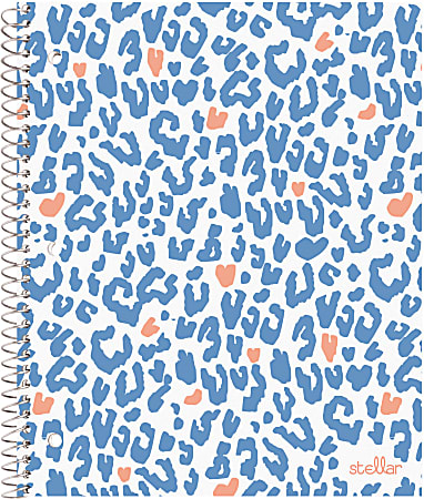 Office Depot® Brand Stellar Poly Notebook, 8-1/2" x 11", 1 Subject, College Ruled, 160 Pages (80 Sheets), Cheetah