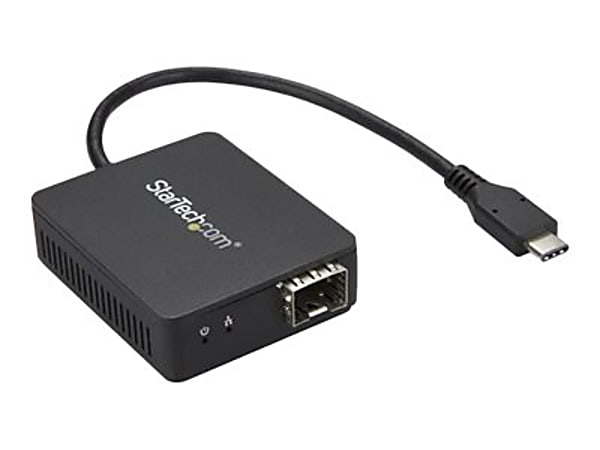 StarTech.com USB C to Fiber Optic Converter - Open SFP - USB 3.0 Gigabit Ethernet Network Adapter - 1000BASE-SX/LX - Windows / Mac / Linux