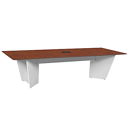 Regency Array Melamine Oval Conference Table, 29"H x 120"W x 48"D, Cherry/White