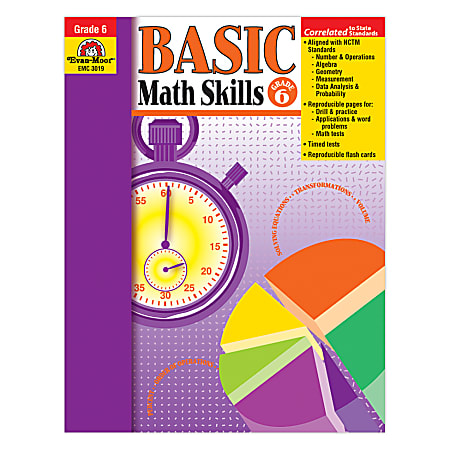 Evan-Moor® Basic Math Skills, Grade 6