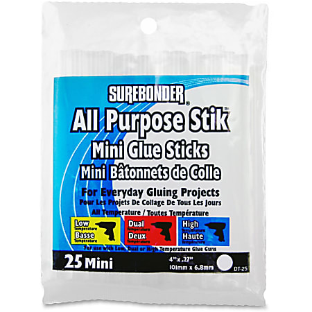 SureBonder All Purpose Mini Glue Sticks - 25