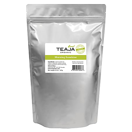 Teaja Organic Loose-Leaf Tea, Morning Sunshine, 8 Oz Bag
