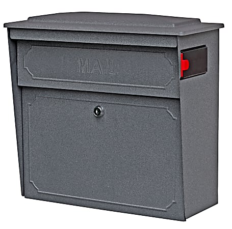 Mail Boss™ Townhouse Wall Mount Locking Mailbox, 16"H x 15 3/4"W x 7 1/2"D, Granite