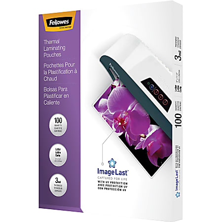thumbnail image 2 of Fellowes Hot Laminating Pouches, Legal Size, 3 Mil Thick, 100-Pack (52455) 2 of 13