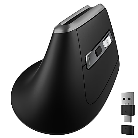Delton S20 Ergonomic Vertical Wireless Mouse, Black