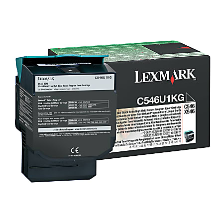 Lexmark™ C546U1KG Return Program Extra-High-Yield Black Toner Cartridge