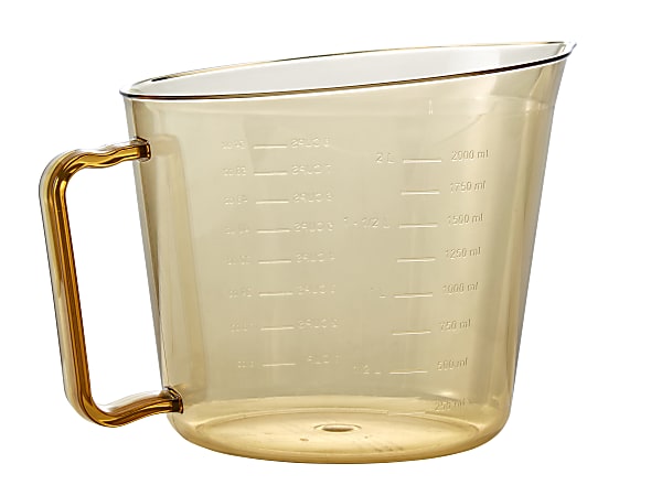 Cambro 400MCH150 4 qt High Heat Measuring Cup - Plastic, Amber