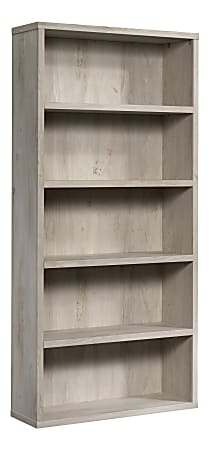 Sauder® Optimum 73-1/2"H 5-Shelf Bookcase, Chalked Chestnut